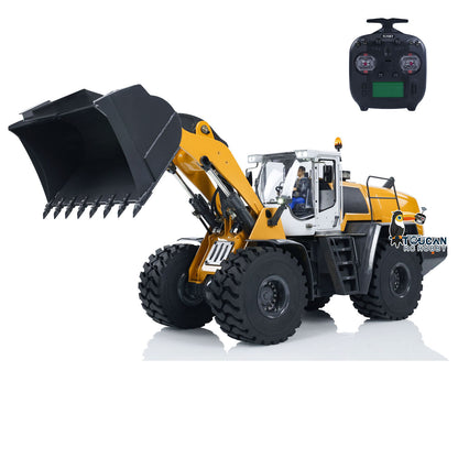 XDRC 580 1/14 Scale Metal Hydraulic Wheel Loader, Yellow Version, With ST8 Transmitter, Sound & Light System, Battery & Charger Not Included, 4-Way Directional Valve, Brushless Hydraulic Pump, Quick Attachment System
