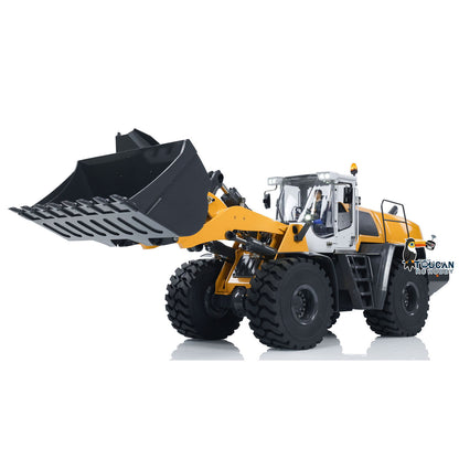 XDRC 580 1/14 RC Hydraulic Wheel Loader Yellow, Bucket Tilting Dumping Pose, Dual Speed Brushless Drive Motor