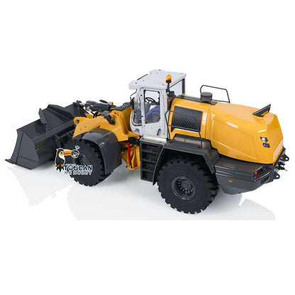 XDRC 580 1/14 RC Hydraulic Wheel Loader Yellow Top Side Overview, Overall Body Layout & Cabin Structure Display