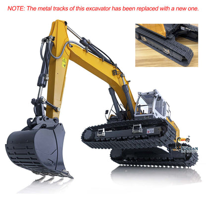 XDRC 945 1/14 Hydraulic Excavator Front Oblique View, Upgraded Metal Tracks, 3.5MPa Rated Brushless Hydraulic Pump, 3CH Reversing Valve