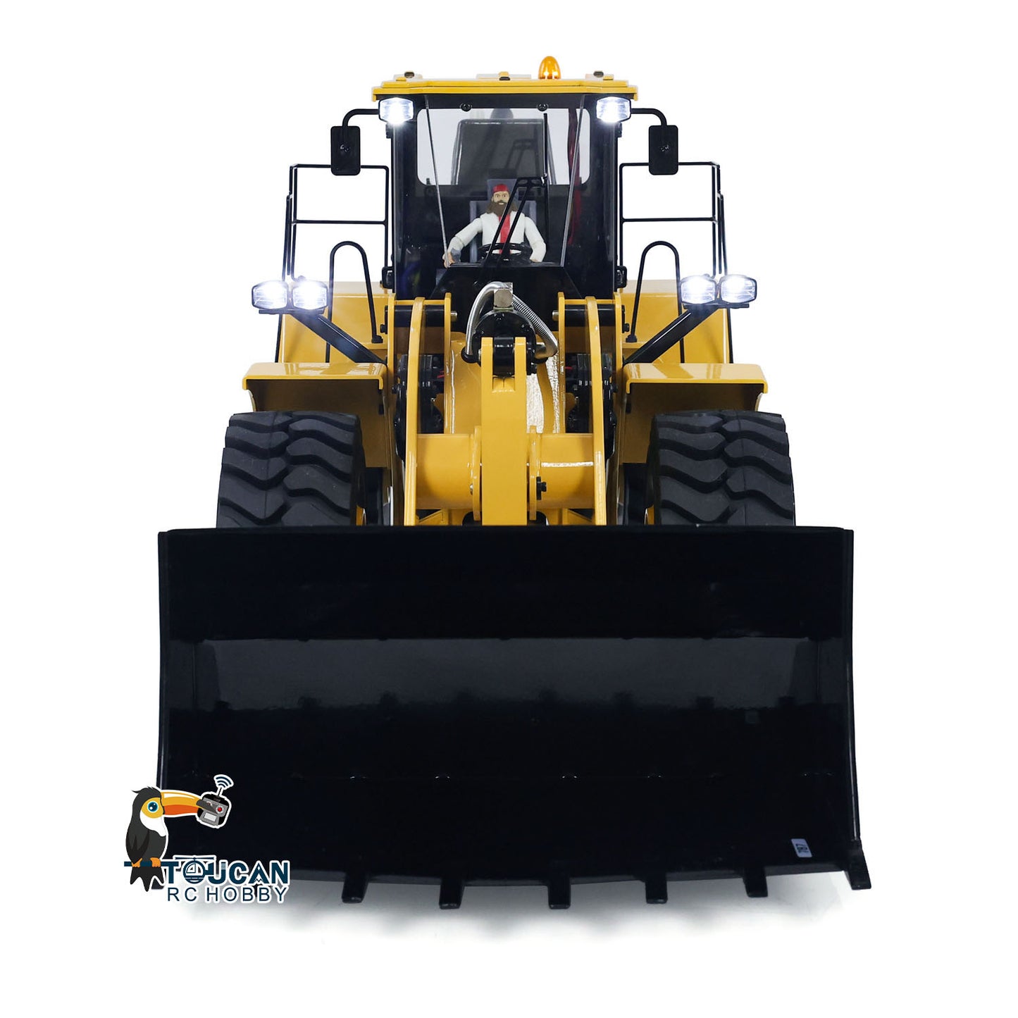 XDRC WA470 RC Hydraulic Loader Front View Cab Detail Metal Body Structure
