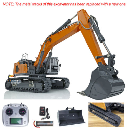 XDRC‑945 1/14 RC Hydraulic Excavator Orange Version With Full Accessories, 3‑CH Reversing Valve, Brushless Drive Motor With Planetary Reducer, Multi‑Color Optional