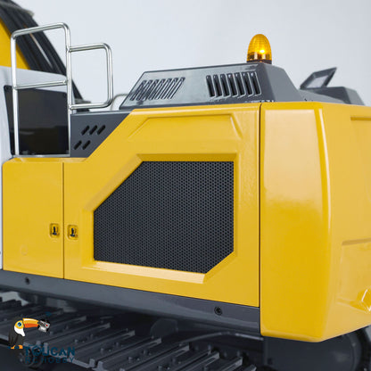 XDRC‑945 1/14 RC Hydraulic Excavator Upper Hull Close‑Up, Warning Beacon Light And Cooling Grille Simulated Exterior Details